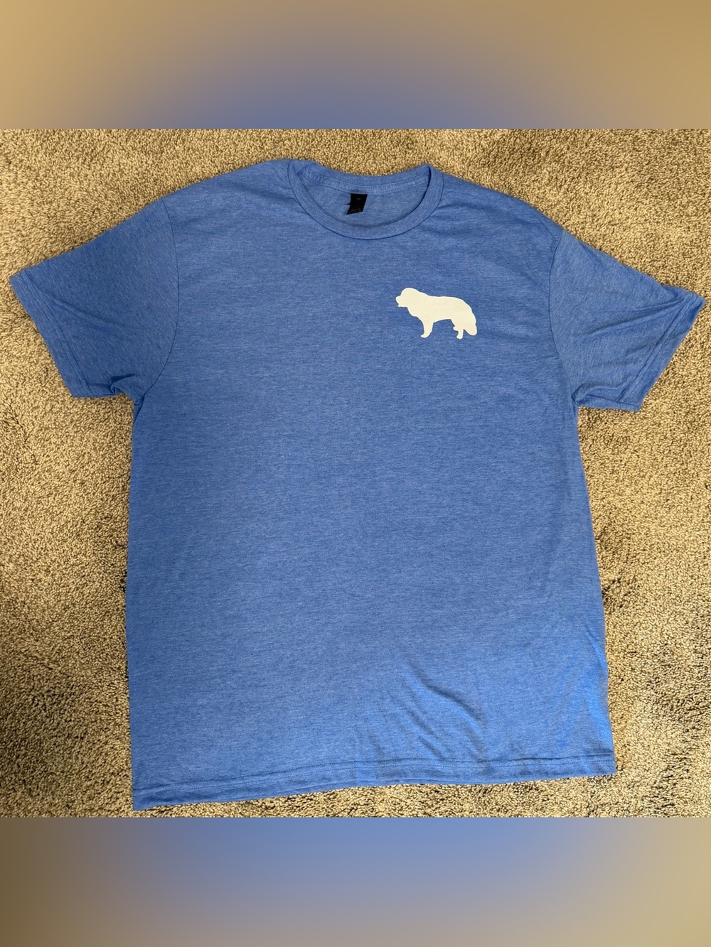 *NWOT* St. Bernard Silhouette T-Shirt Size Large Heather Royal Blue